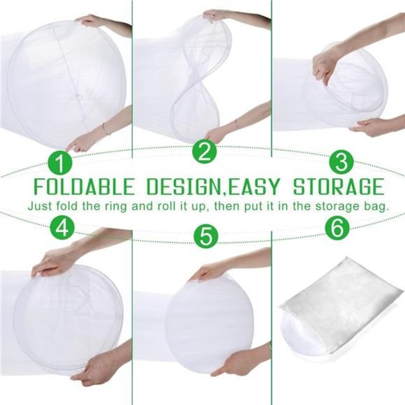 Mosquito Net Bed Canopy for Girls,King CanopyBed Curtains QueenSize from Ceiling - Picture 6 of 8